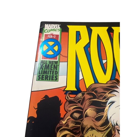 Vintage 90s 1995 Marvel Rogue #2 Comic Book Background X Men Limited Series - Picture 2 of 4